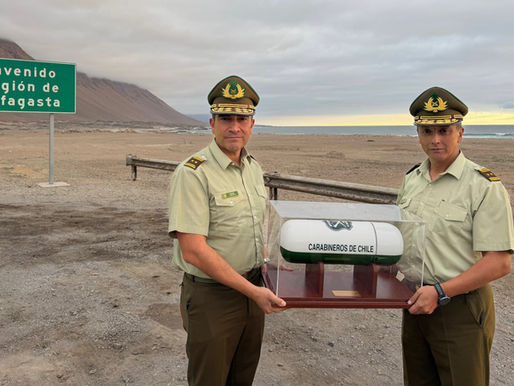 Cápsula del Tiempo Centenario de Carabineros inicia su recorrido por la Región de Antofagasta