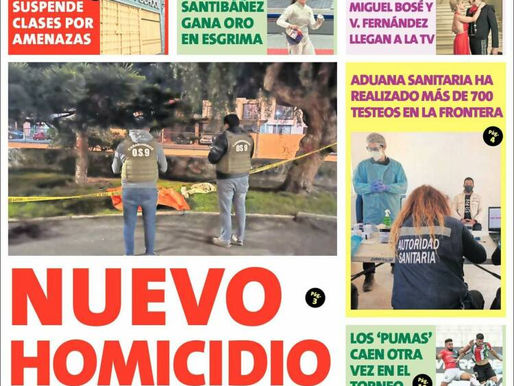 PORTADAS DE LA PRENSA ESCRITA LOCAL PARA HOY LUNES 09 DE MAYO