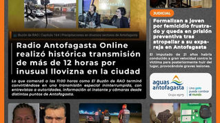Portada N°925 de Radio Antofagasta Online para hoy viernes 14 de agosto de 2026