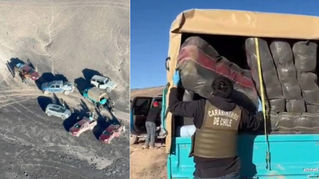 Lanzando miguelitos al camino: persecución termina con el decomiso de 1,6 toneladas de marihuana en Antofagasta