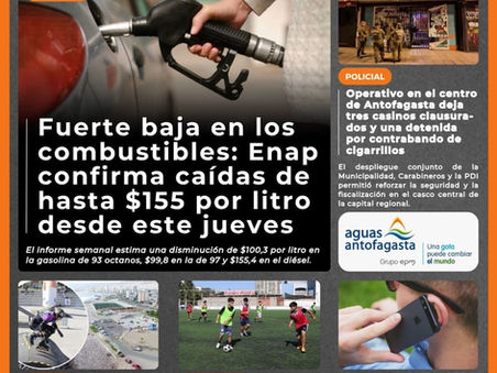 Portada N°894 de Radio Antofagasta Online para hoy jueves 9 de julio de 2026