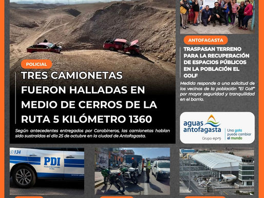 Portada N°93 de Radio Antofagasta Online para hoy lunes 30 de Octubre del 2023