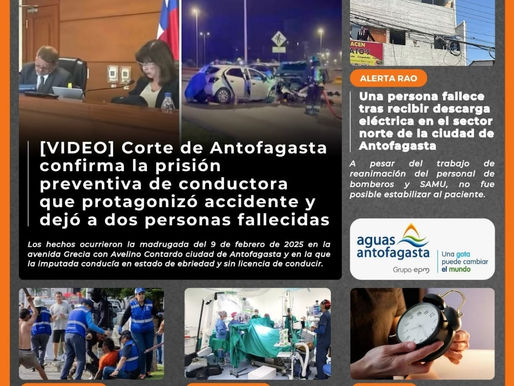 Portada N°483 de Radio Antofagasta Online para hoy jueves 20 de febrero del 2025
