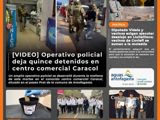 Portada N°626 de Radio Antofagasta Online para hoy miércoles 6 de agosto del 2025.