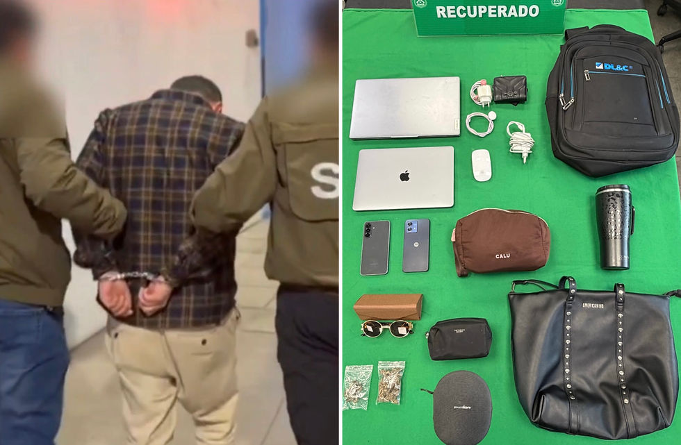 Detienen a sujeto vinculado a robos de especies en buses interurbanos en Antofagasta: fue denunciado por una pasajera
