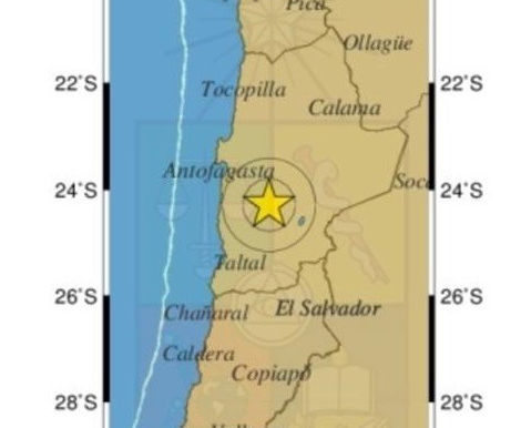 SISMO DE MEDIANA INTENSIDAD SACUDIÓ A LA REGIÓN DE ANTOFAGASTA Y ATACAMA