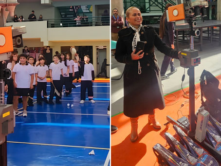 Innovación deportiva: robot de entrenamiento fortalece el bádminton en el Liceo Experimental Artístico
