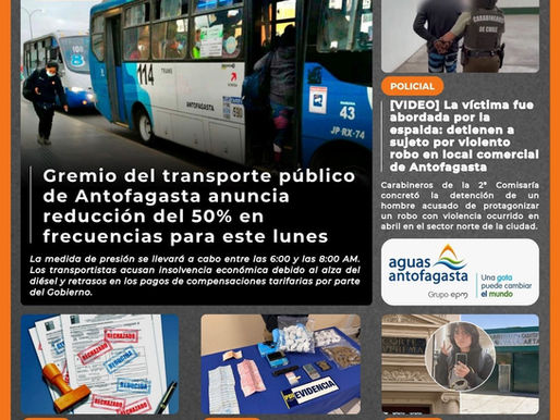 Portada N°851 de Radio Antofagasta Online para hoy viernes 15 de mayo de 2026