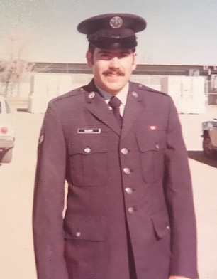 Vietnam Era Veteran Don Sladek in his dress uniform on leave in Rosamond, California in 1975