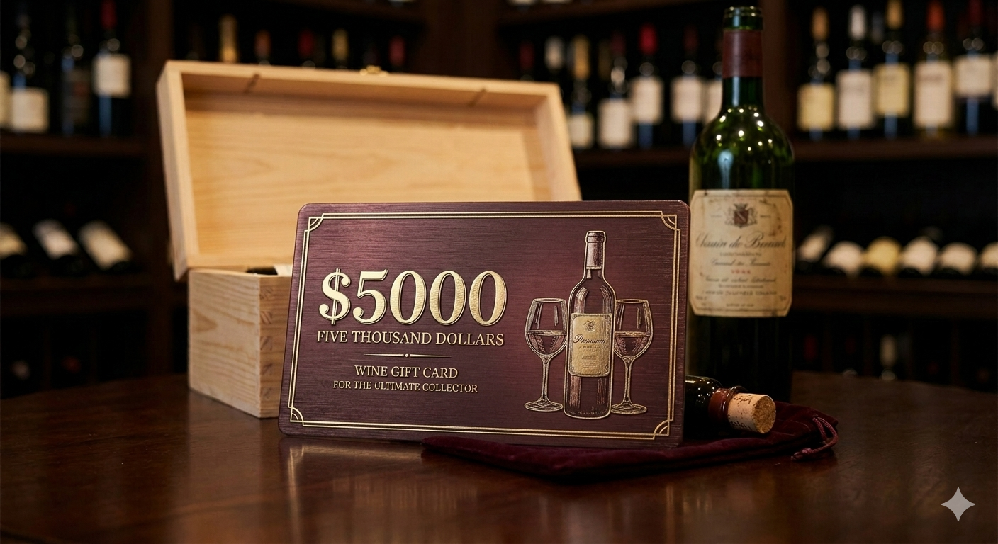 $5,000 Wine Gift Card + $1000 Free credit