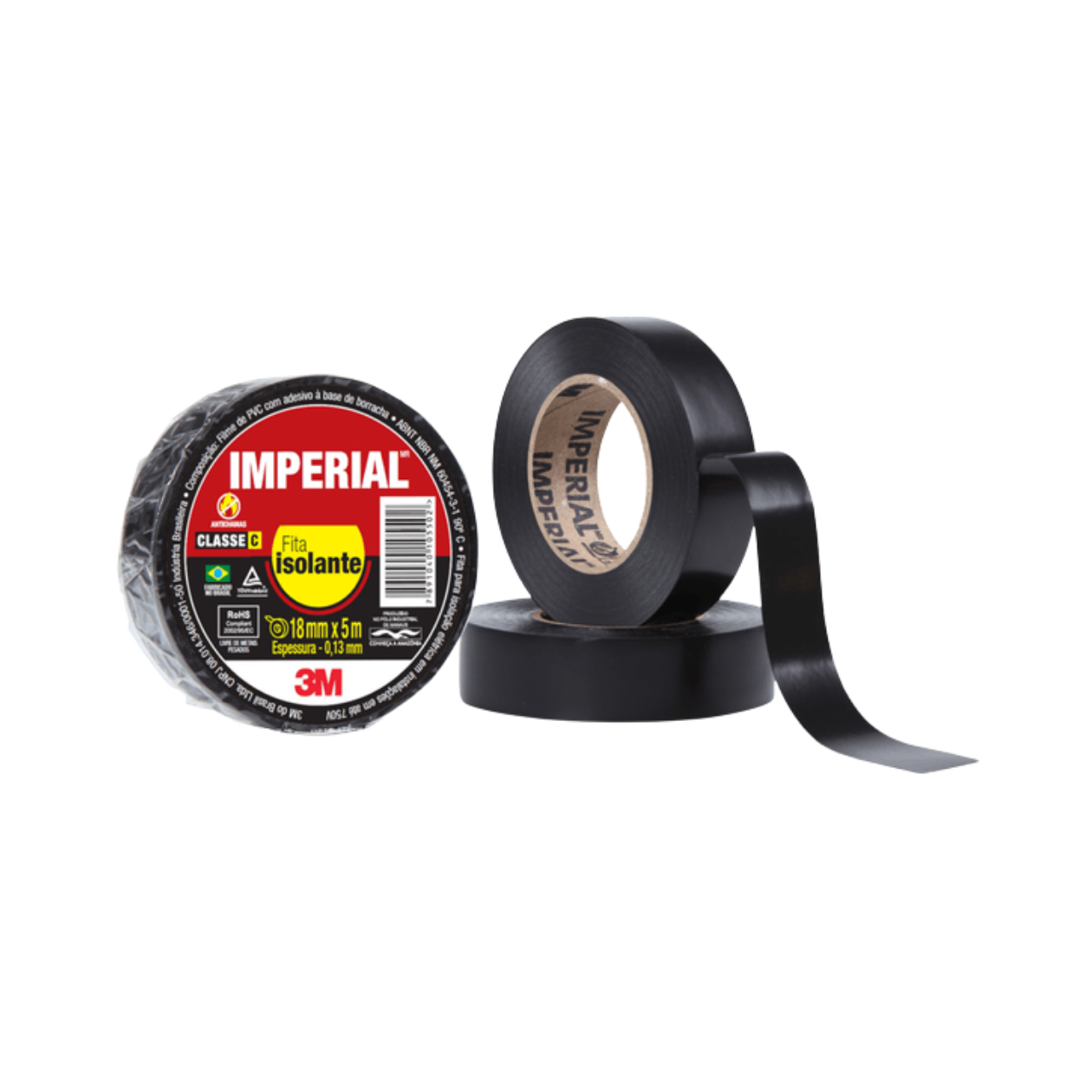 Fita Isolante Imperial Preta Classe C 750V 18MMX20M Hb004216360 3M