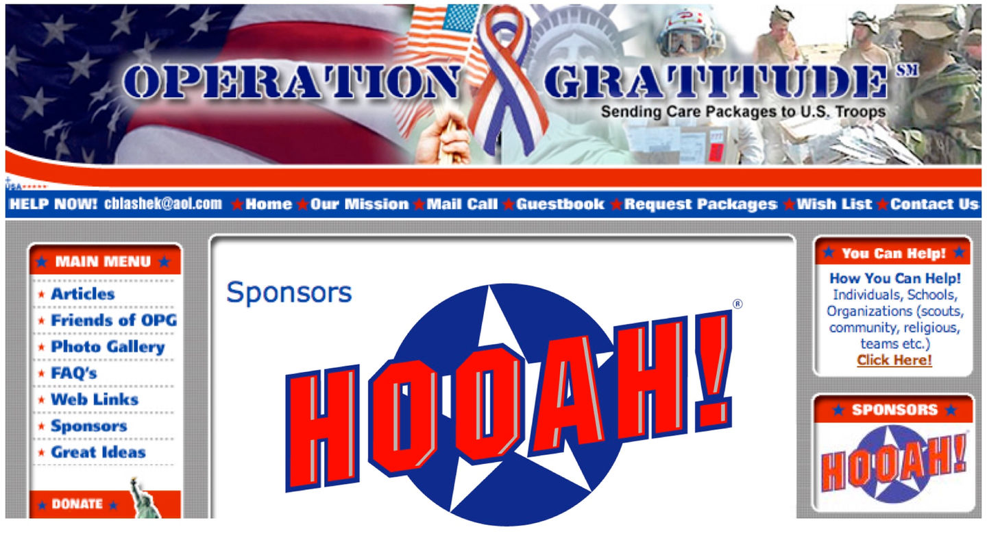 HOOAH.com supports Operation Gratitude