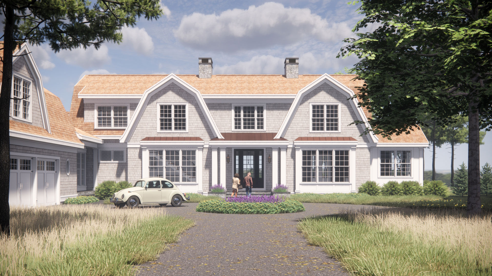 Dutch Colonial House Entry