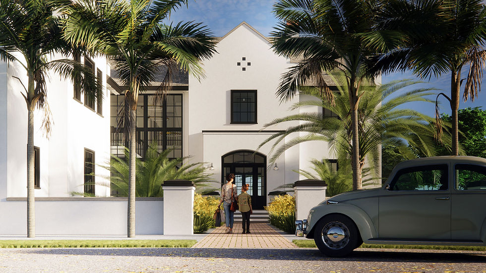 Cape Dutch House Entry Courtyard