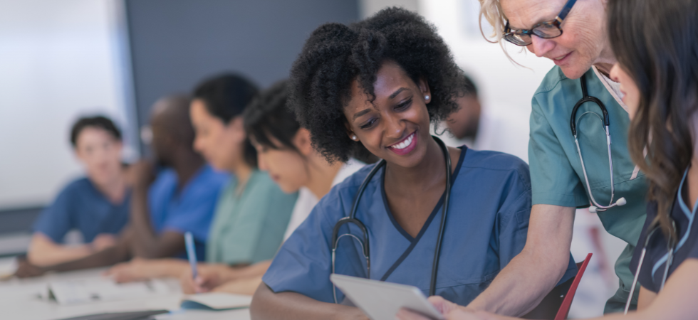 Medical Billing & Coding student in the classroom