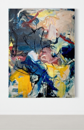 Colorful oil painting, abstract painting, contemporary abstract expressionism