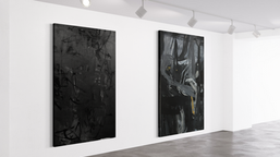 large abstract black paintings