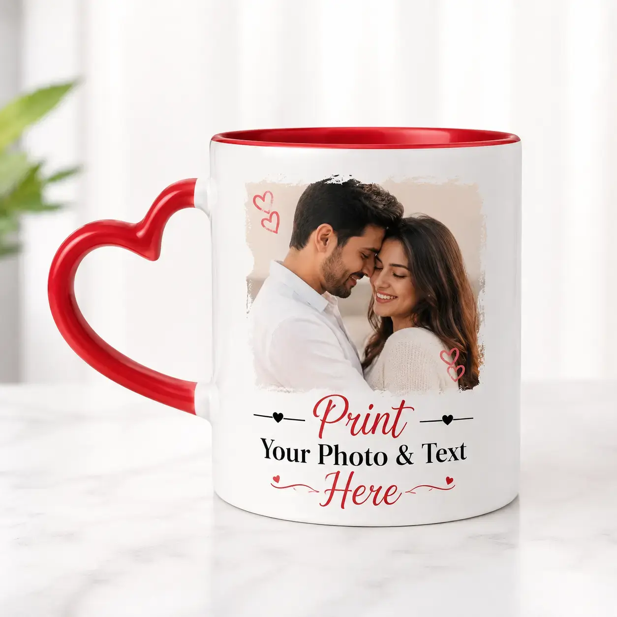 Heart Handle Mug Printing