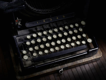 Máquina de escrever. Prêmio literário.