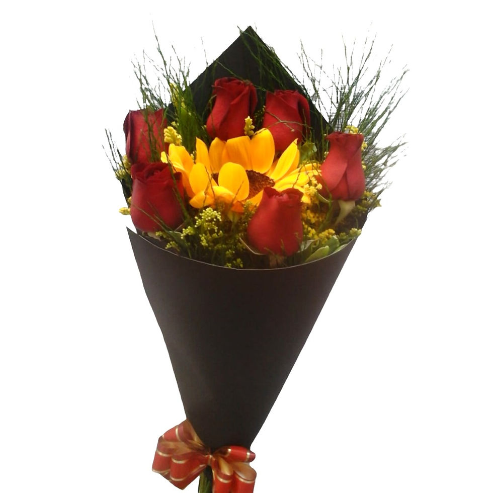 Buquê Girassóis E Rosas