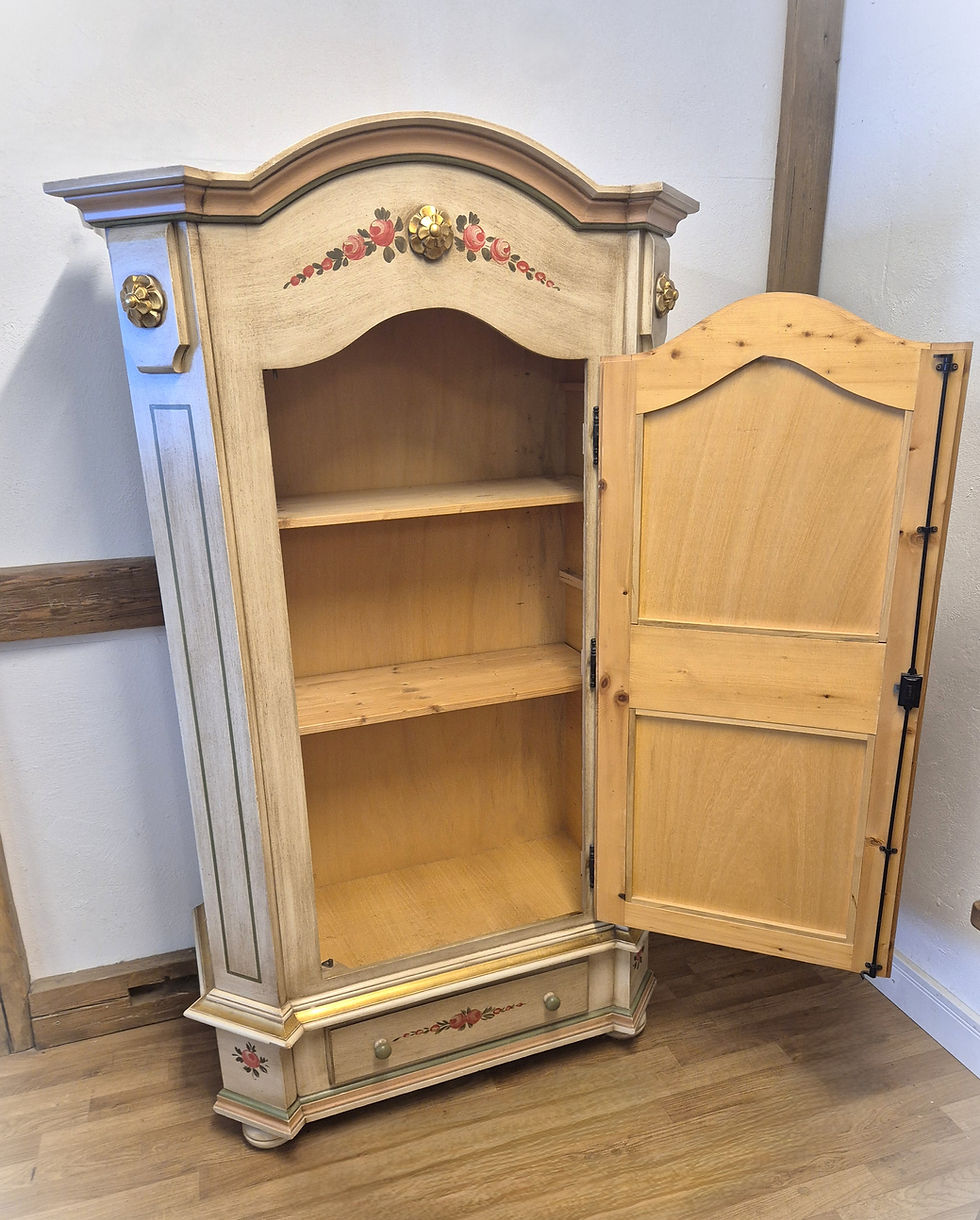 Miniaturbild: Bauernschrank | 1 Tür beige bemalt