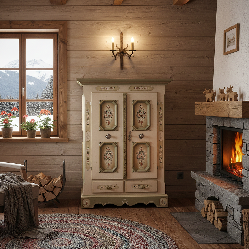 Voglauer Anno 1700 altweiß weiß Schrank Bauernschrank Landhausschrank restauriert antik Antikmöbel Landhausschrank Kommode