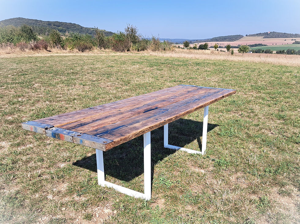 Miniaturbild: Bohlentisch 250 x 90 cm