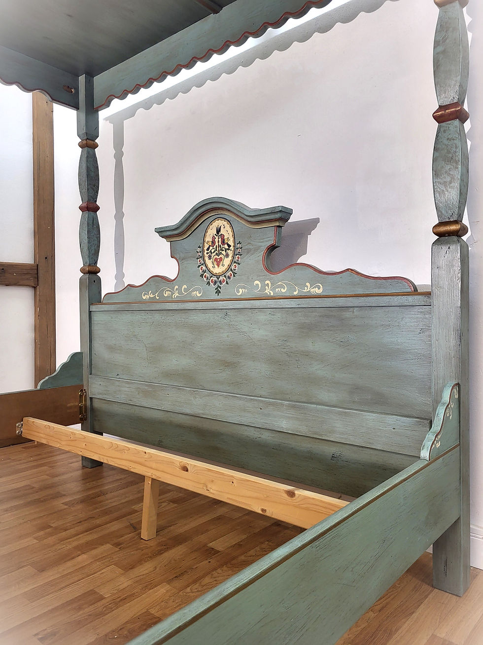 Miniaturbild: Himmelbett | Voglauer 1700 blau 180x200