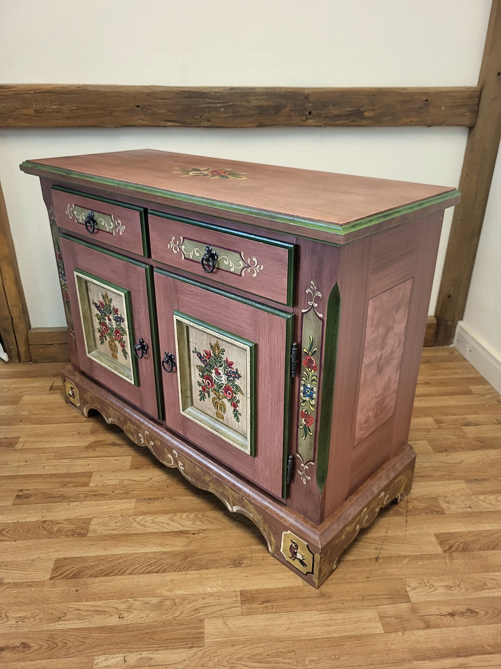 Miniaturbild: Bauernkommode | Voglauer 1800 rosa 2 Türen 2 Schubladen