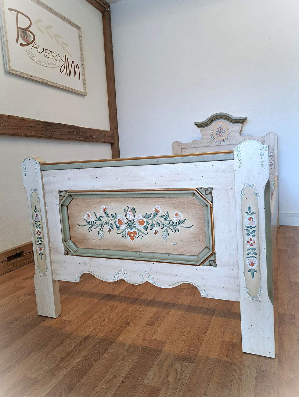 Miniaturbild: Bauernbett | Voglauer 1700 weiß Einzelbett 100 x 200 cm
