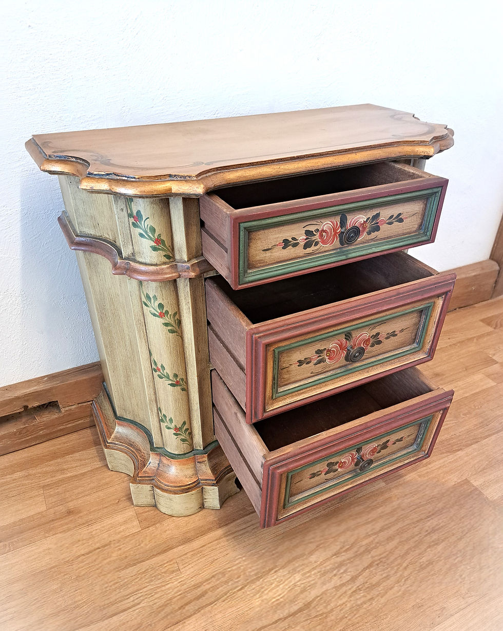 Miniaturbild: Bauernkommode | bemalt im Barockstil 3 Schubladen