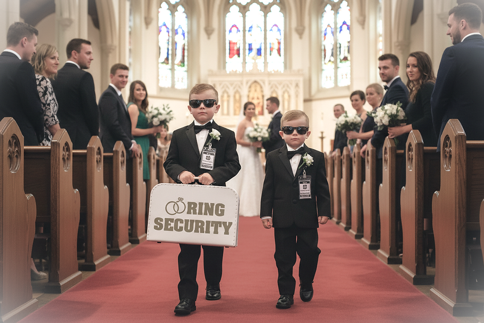 Hochzeitsspiele | Ring Security für Brautjungs