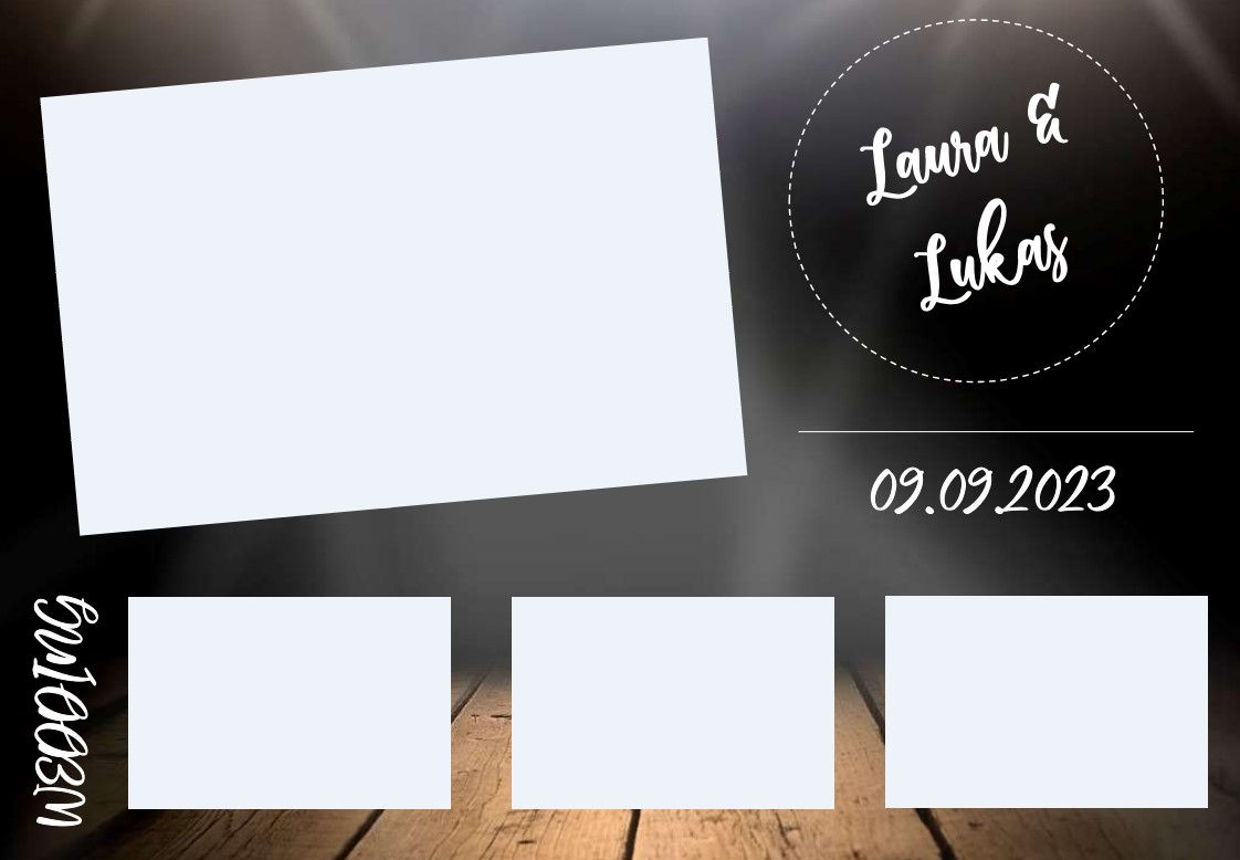 Black Wood -4 Bilder Querformat