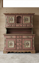 Buffetschrank antik Voglauer Anno 1800 altrosa
