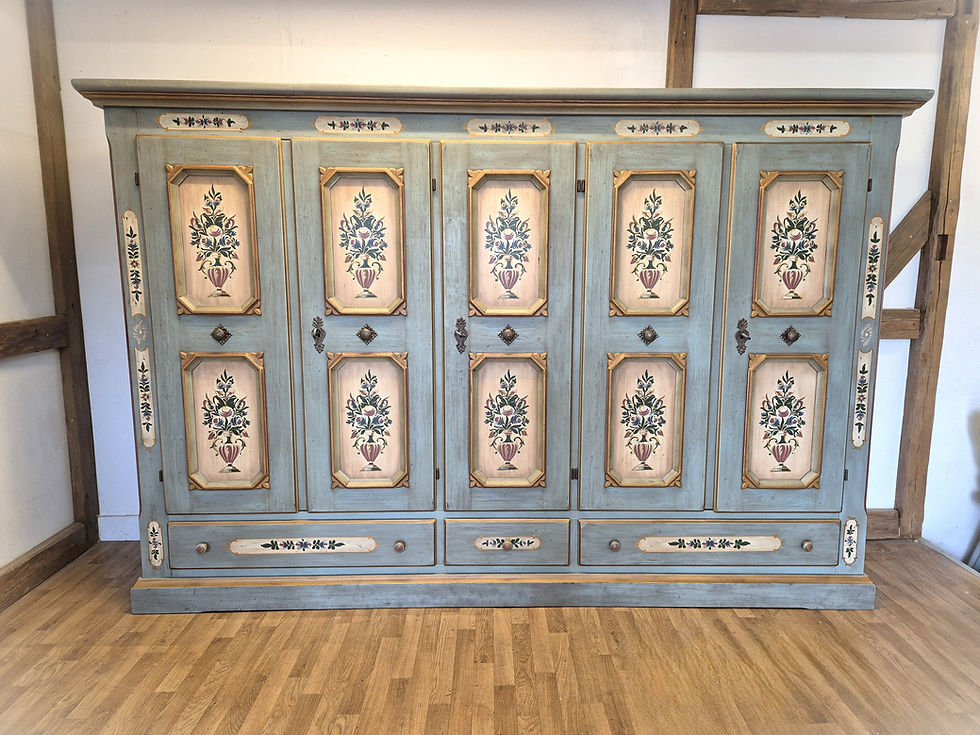 Miniaturbild: Bauernschrank | Voglauer 1700 blau 5 Türen Kleiderschrank Höhe 192cm