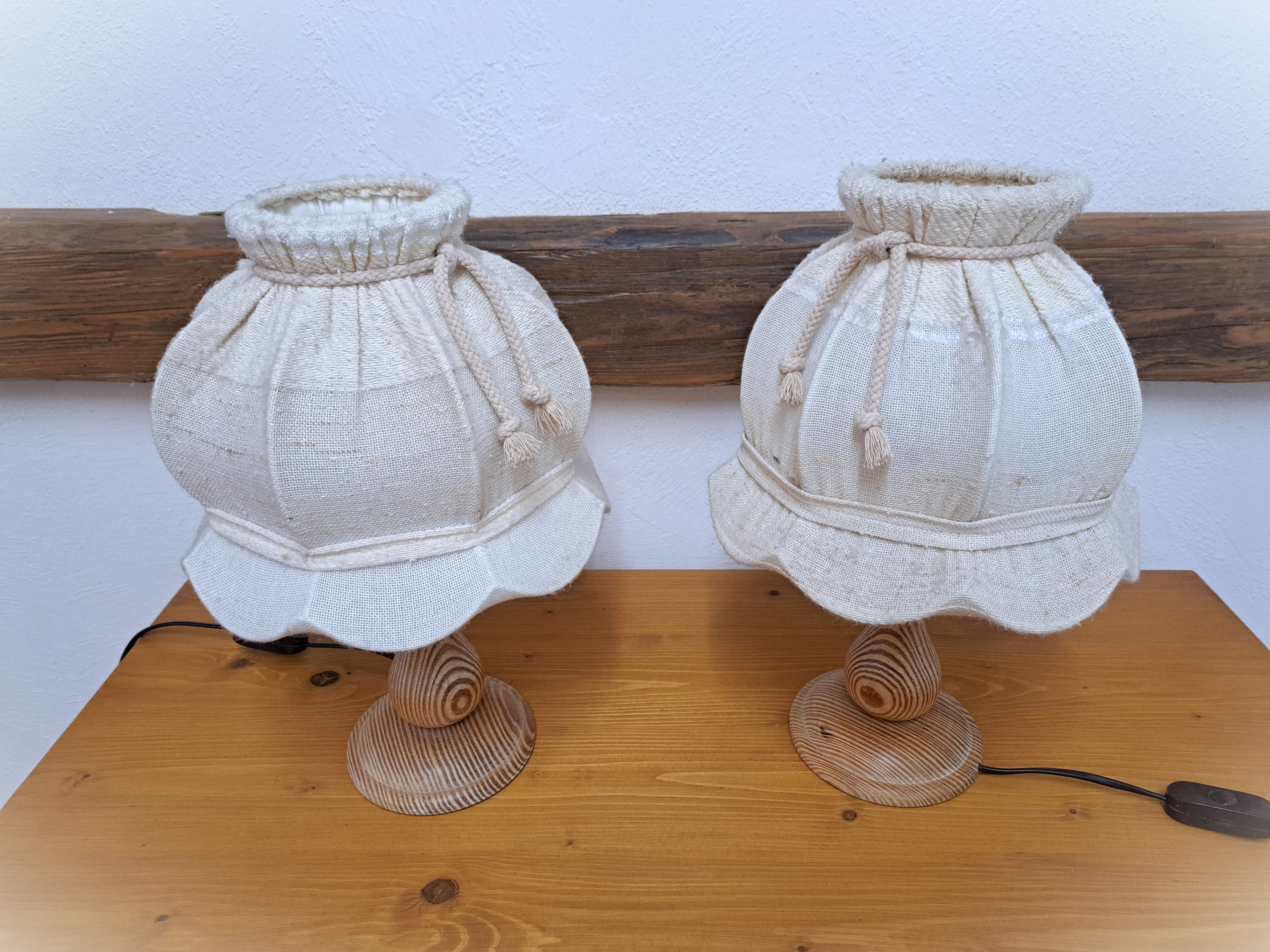 Tischlampen-Set, Anno 1900, Schirm beige