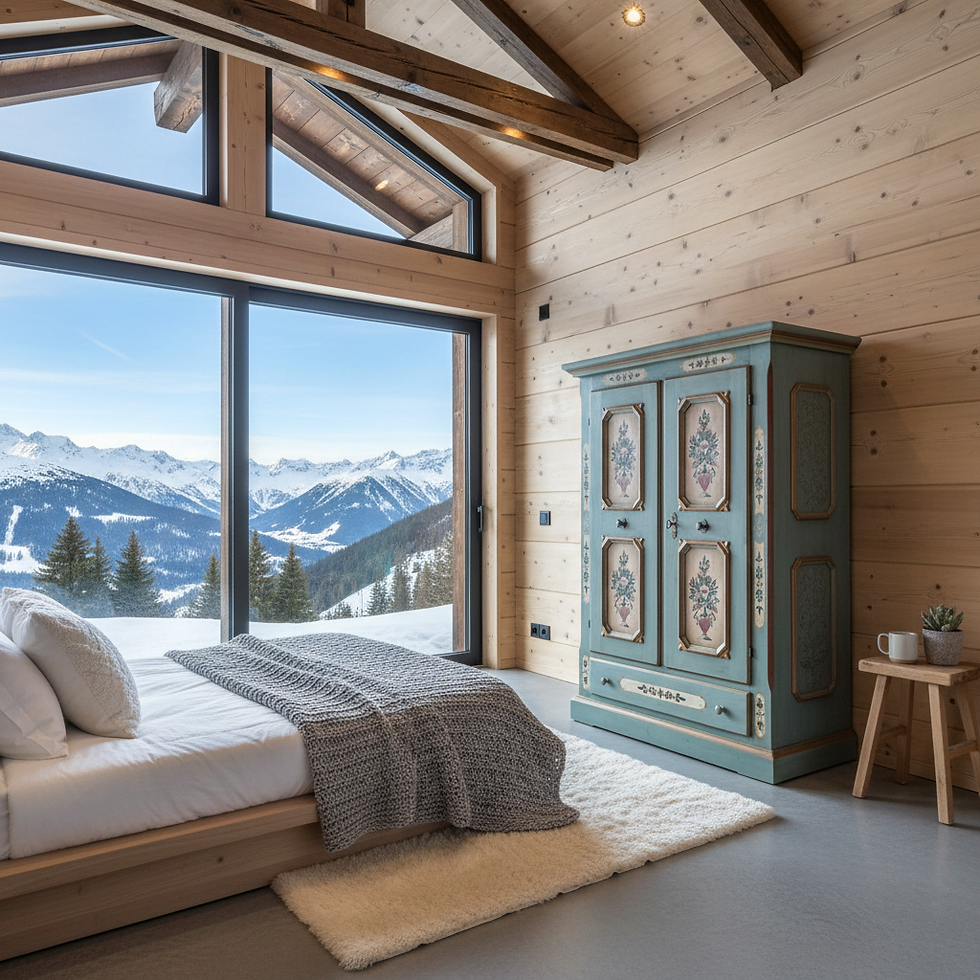 Bauernschrank | Voglauer Anno 1700 blau 2 Türen 1 Schublade