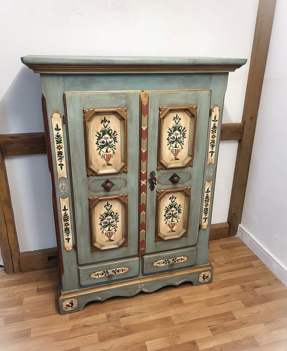 Miniaturbild: Voglauer Anno 1700 altblau blau Bauernschrank Kleiderschrank Buffetschrank Sideboard Haushaltsschrank bemalt antik