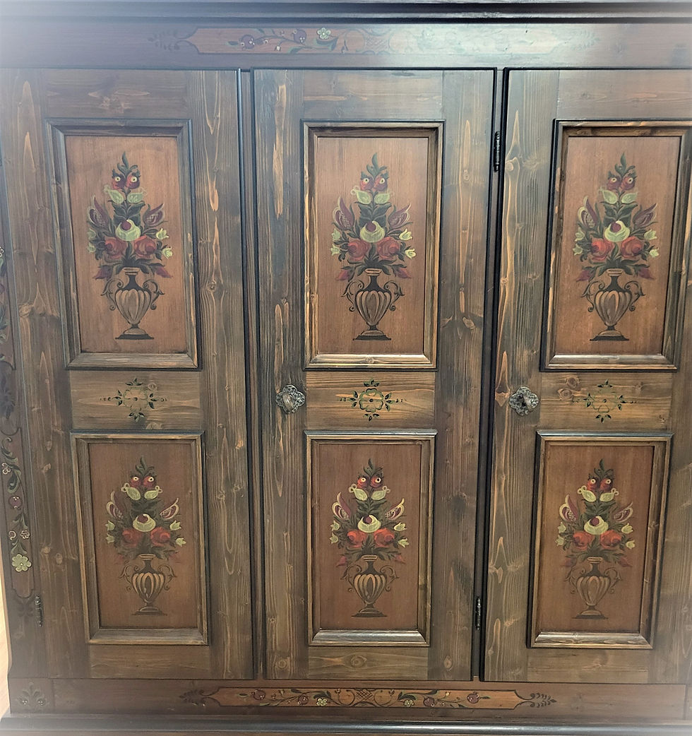 Miniaturbild: Voglauer Anno 1800 braun antik Schrank Bauernschrank Schlafzimmerschrank Kleiderschrank Landhausschrank bemalt Massivholz