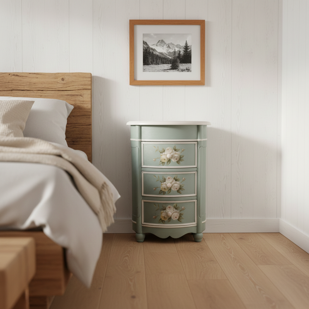 Nachttisch antik | 3 Schubladen Vintage