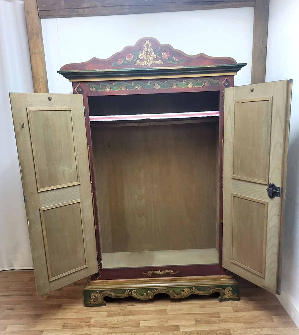 Miniaturbild: Abtenauer Voglauer Bauernschrank Landhausschrank Kleiderschrank bemalt Bauernmöbel Hochzeitsschrank Weichholzschrank Antik