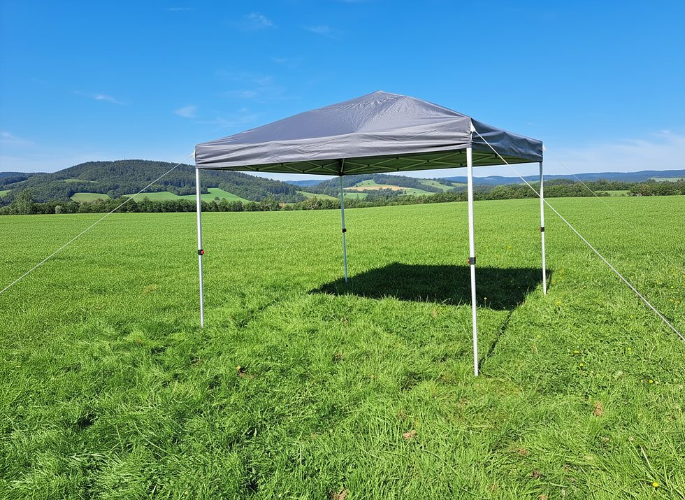 Zeltverleih Fulda | Pavillon 3x3m wasserdicht anthrazit