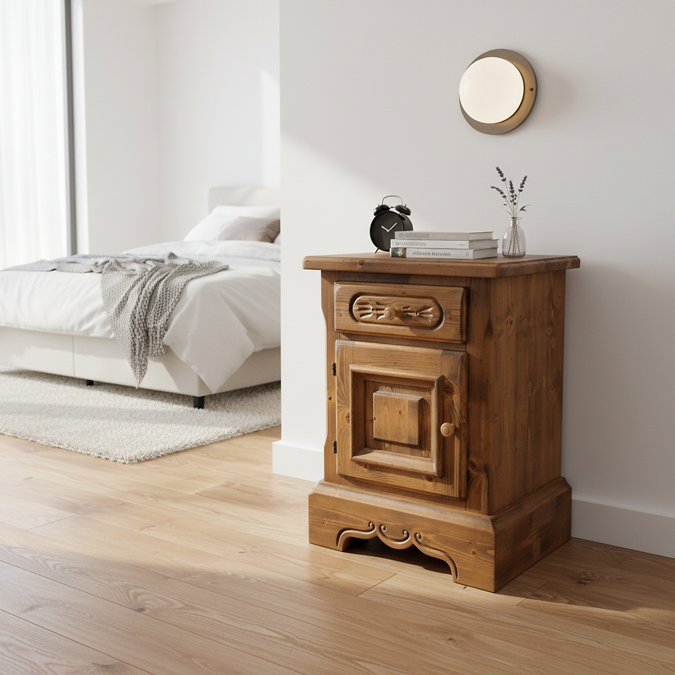 Nachttisch antik | Voglauer 1600 Holzknopf rechts