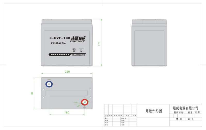 Deep Cycle Gel Battery 6V 180A