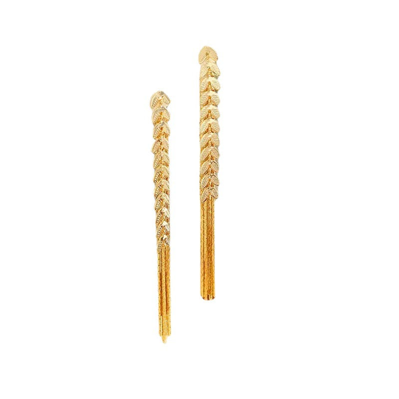 Wheat Long Fringe Earrings Women