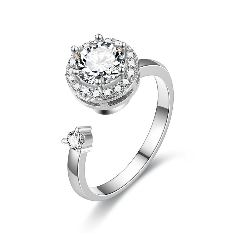 Thumbnail: Turned Rings Eyes Flowers Anxiety Rings For Women