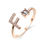 Thumbnail: Adjustable Initial Letter Ring Fashion Jewelry For Women