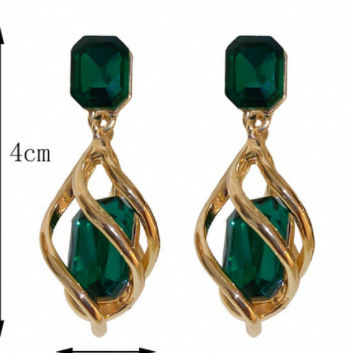 Thumbnail: Retro Creative Fashion Emerald Women's Stud