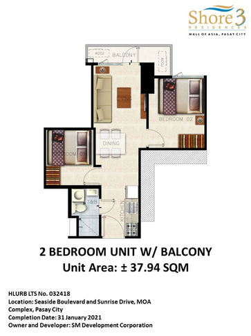 SMDC Shore 3 Residences Unit Type 2 Bedroom Unit w_ Balcony 37.94.jpeg