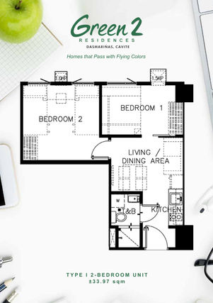 SMDC Green 2 Residences Unit Type 2 Bedroom Unit.jpeg